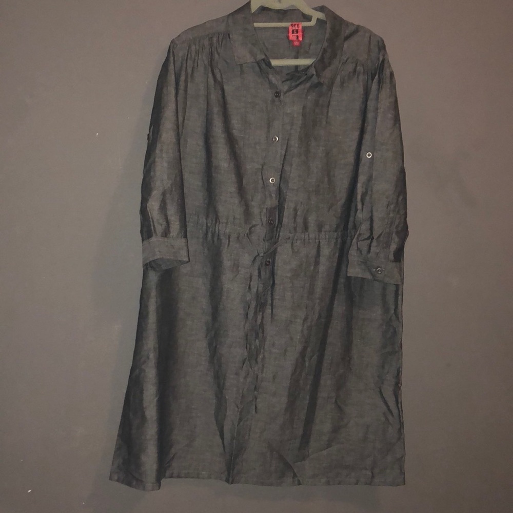 Denim long sleeve dress